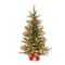 3ft. Pre-Lit Slim Fraser Fir Artificial Potted Christmas Tree, Clear Lights
